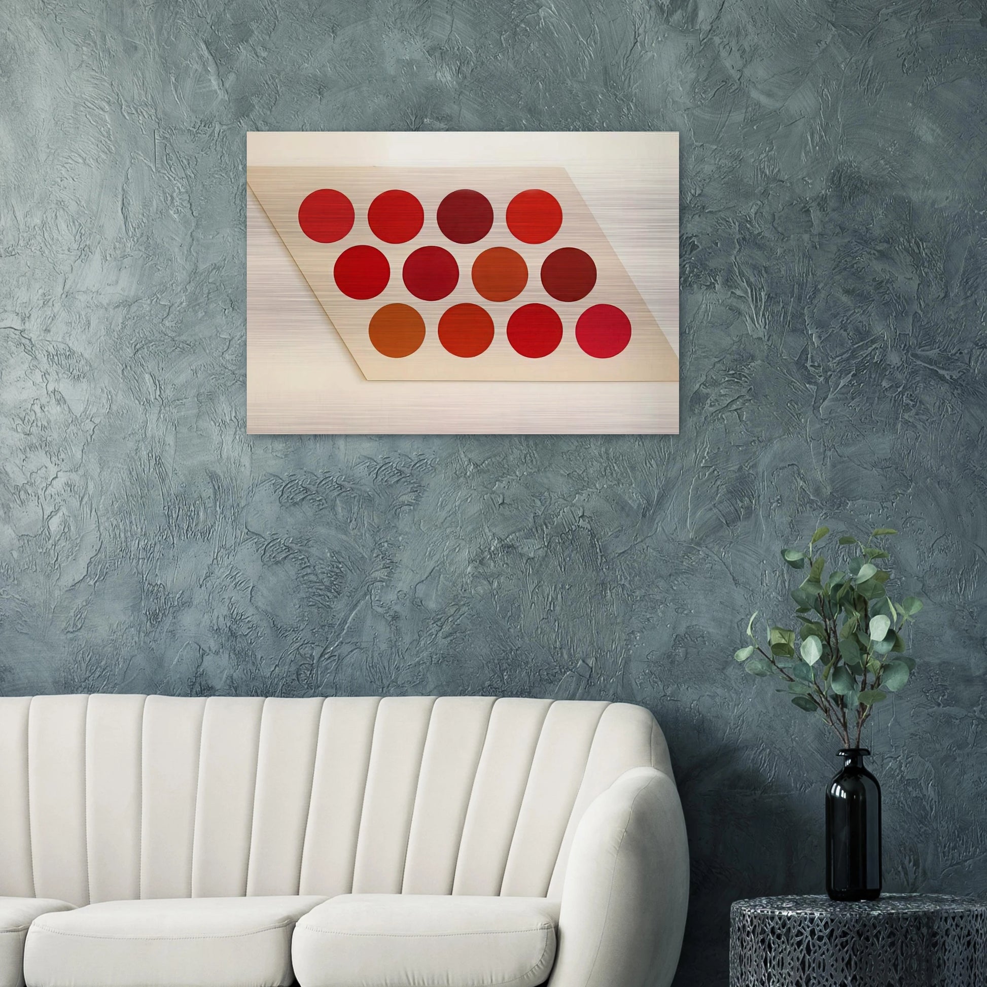 Red Twelve - 1965 - Thomas Downing Brushed Aluminum Print - 70x100 cm / 28x40 inches | Thomas Downing Aluminum Print | Thomas Downing Prints