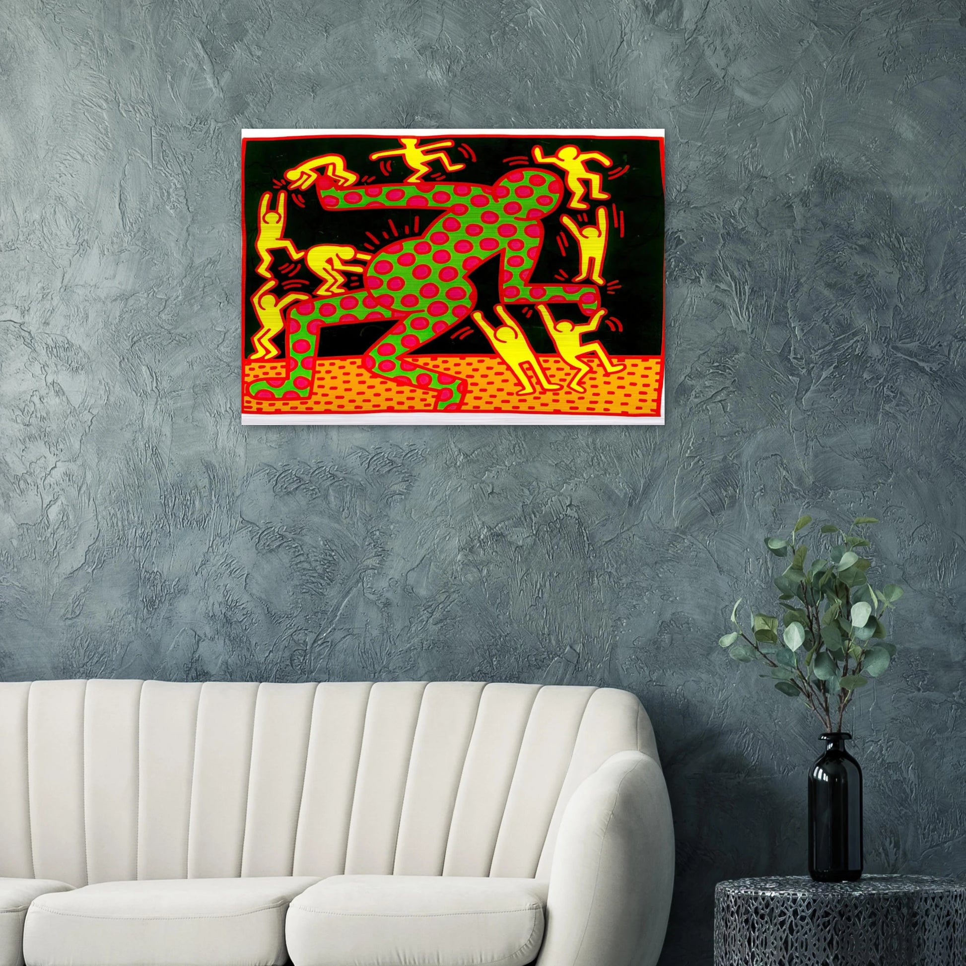 UNTITLED 1983 2 - Keith Haring Brushed Aluminum Print - 70x100 cm / 28x40 inches | Keith Haring Aluminum Print | Keith Haring Prints