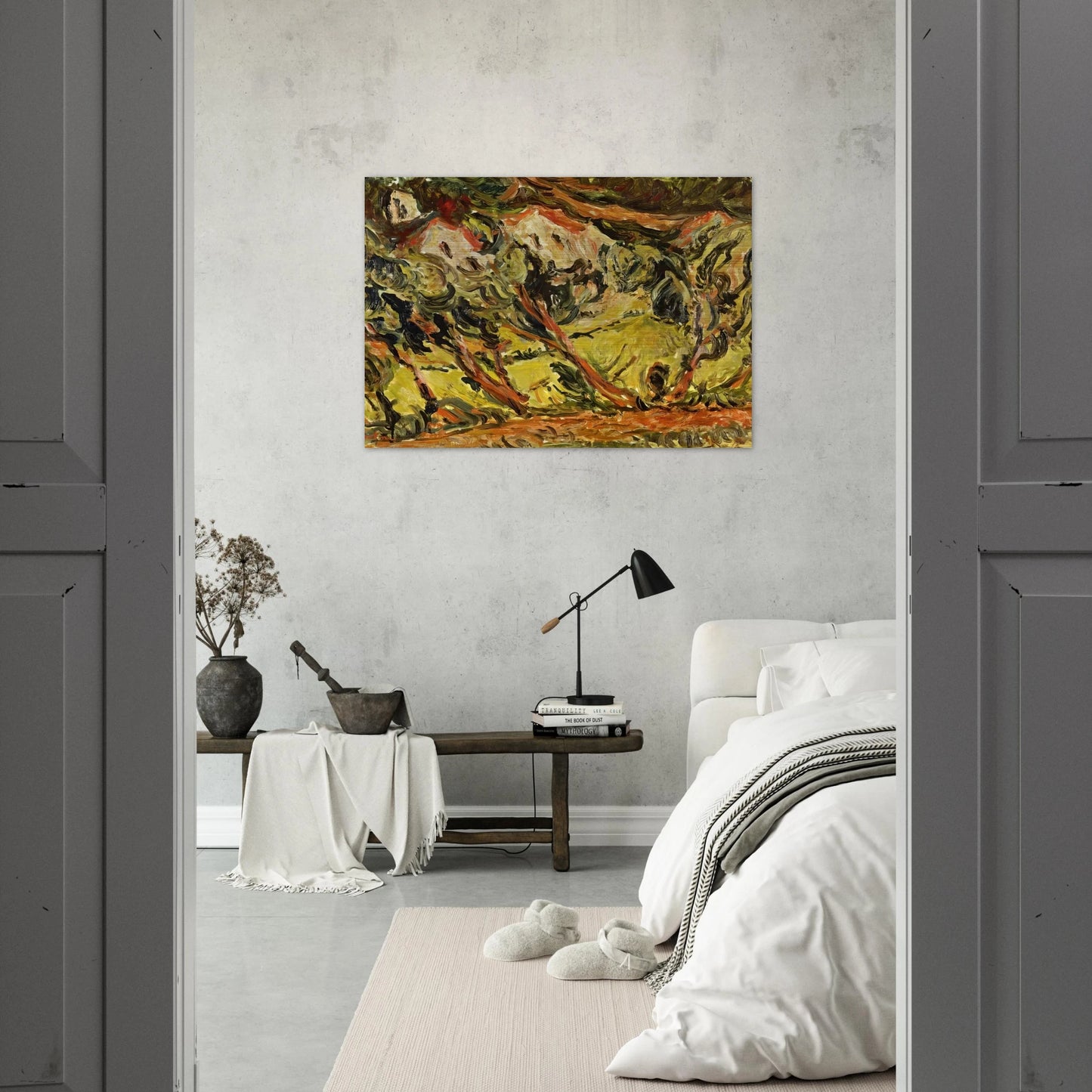 CERET LANDSCAPE 1 - Chaim Soutine Brushed Aluminum Print - 70x100 cm / 28x40 inches | Chaim Soutine Aluminum Print | Chaim Soutine Prints