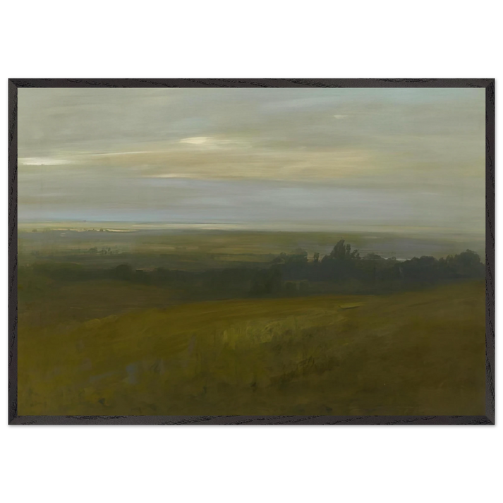 San Leandro Bay - Tonalism - Xavier Martinez 70x100 cm / 28x40 inches Framed Art Print – Black Wooden Frame