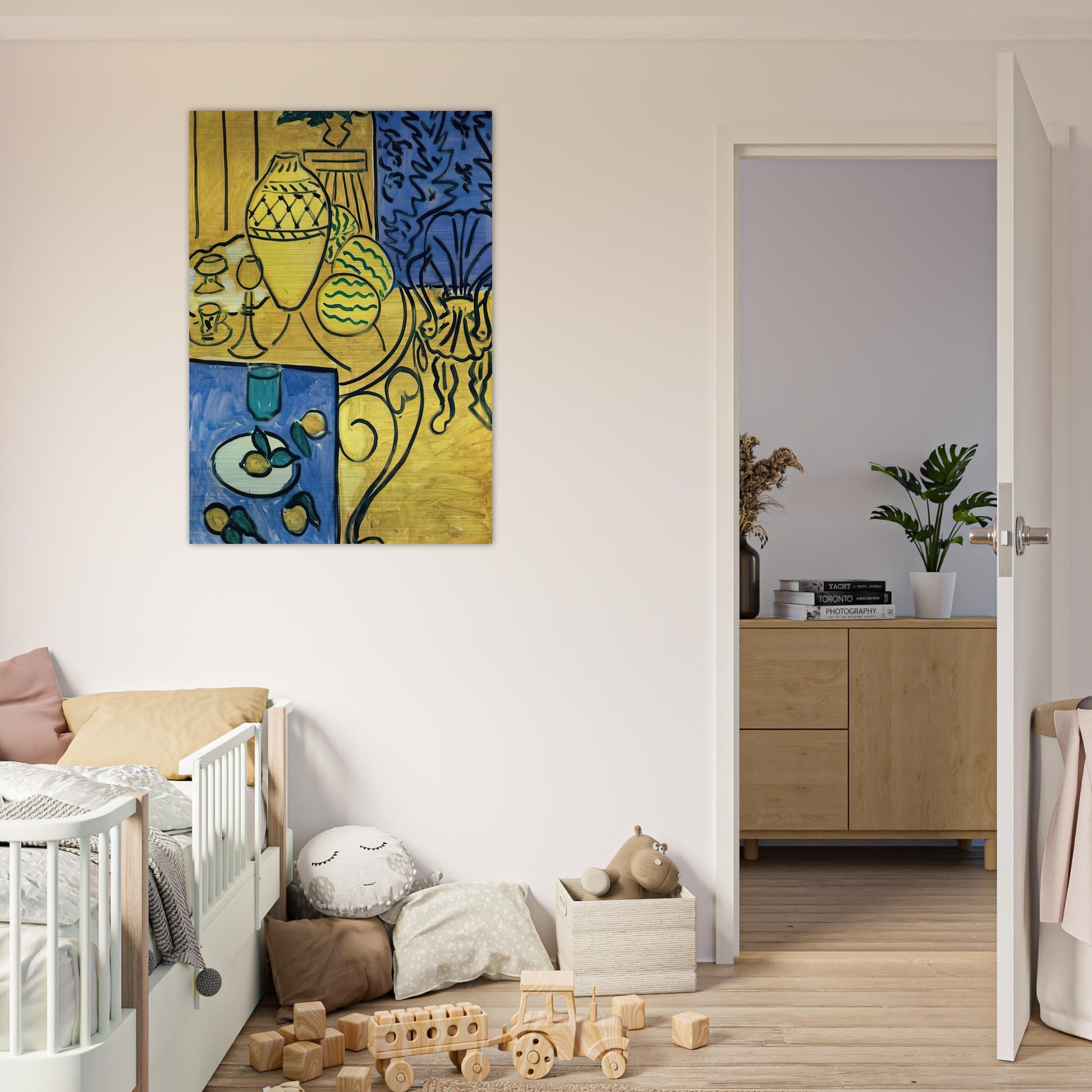 INTERIOR IN YELLOW 1946 - Henri Matisse Brushed Aluminum Print - 70x100 cm / 28x40 inches | Henri Matisse Aluminum Print | Henri Matisse Prints