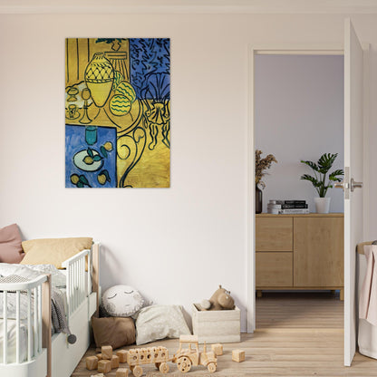 INTERIOR IN YELLOW 1946 - Henri Matisse Brushed Aluminum Print - 70x100 cm / 28x40 inches | Henri Matisse Aluminum Print | Henri Matisse Prints