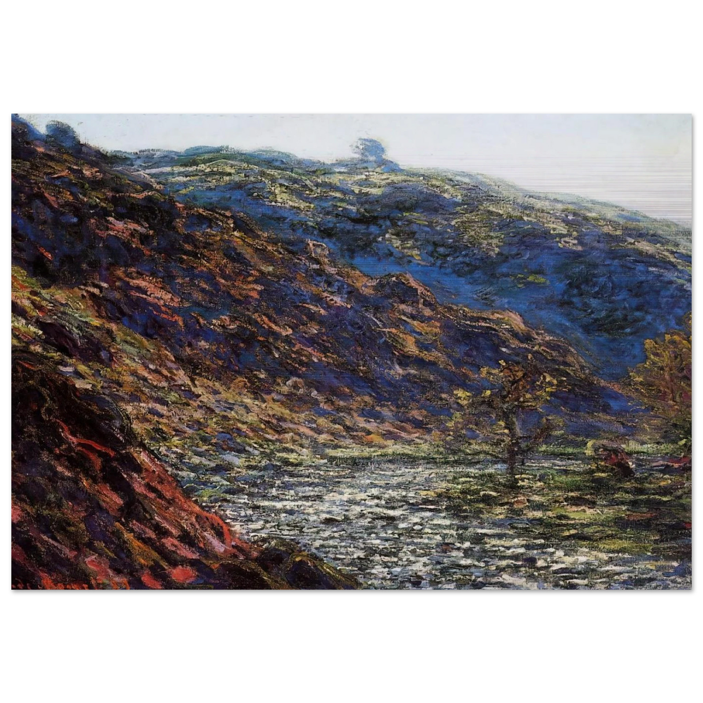 The Old Tree, Gorge of the Petite Creuse - claude monet Brushed Aluminum Print - 70x100 cm / 28x40 inches | claude monet Aluminum Print | claude monet Prints