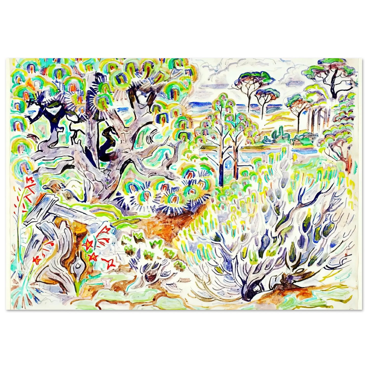Walter Inglis Anderson - Walter Anderson Wall art - 70x100 cm / 28x40 Inches - Premium Wooden Framed Poster With Fine Art Paper - Wood frame