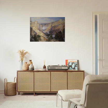 Grand Canyon of the Yellowstone, Wyoming - Thomas Moran Brushed Aluminum Print - 70x100 cm / 28x40 inches | Thomas Moran Aluminum Print | Thomas Moran Prints