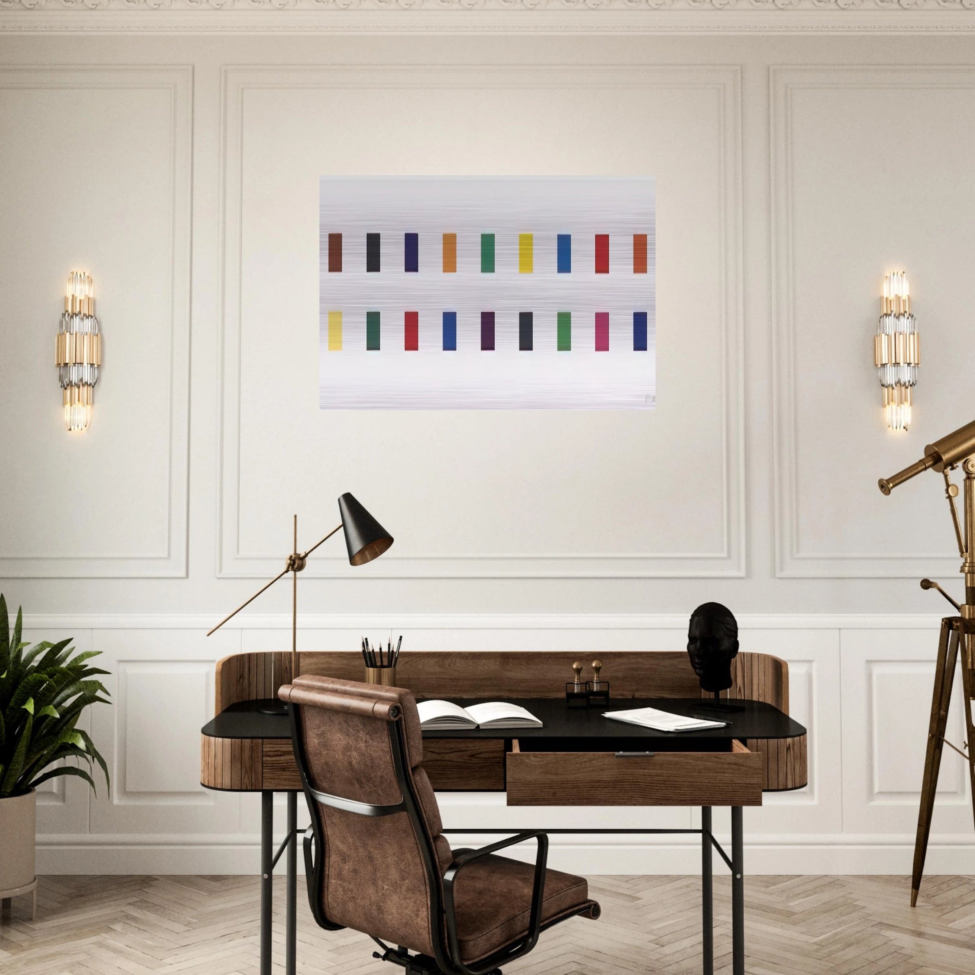 18 Colors  Cincinnati  - Ellsworth Kelly Brushed Aluminum Print - 70x100 cm / 28x40 inches | Ellsworth Kelly Aluminum Print | Ellsworth Kelly Prints