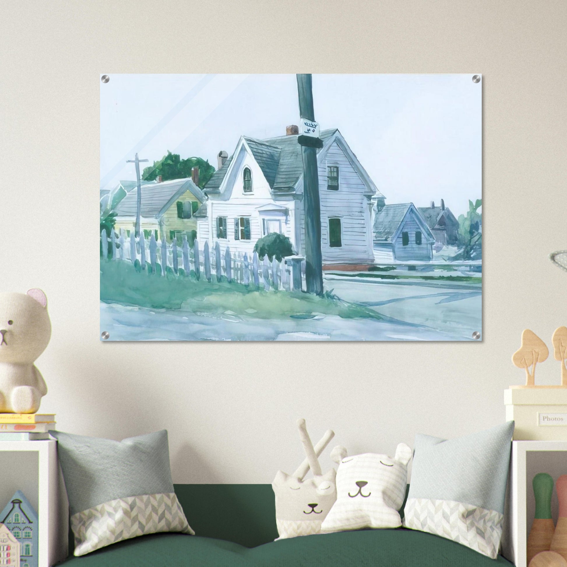 White House with Dormer Window - Edward Hopper Acrylic Print - 70x100 cm / 28x40″ inches