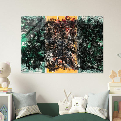 Triptyque orange - Jean-Paul Riopelle Acrylic Print - 70x100 cm / 28x40″ inches