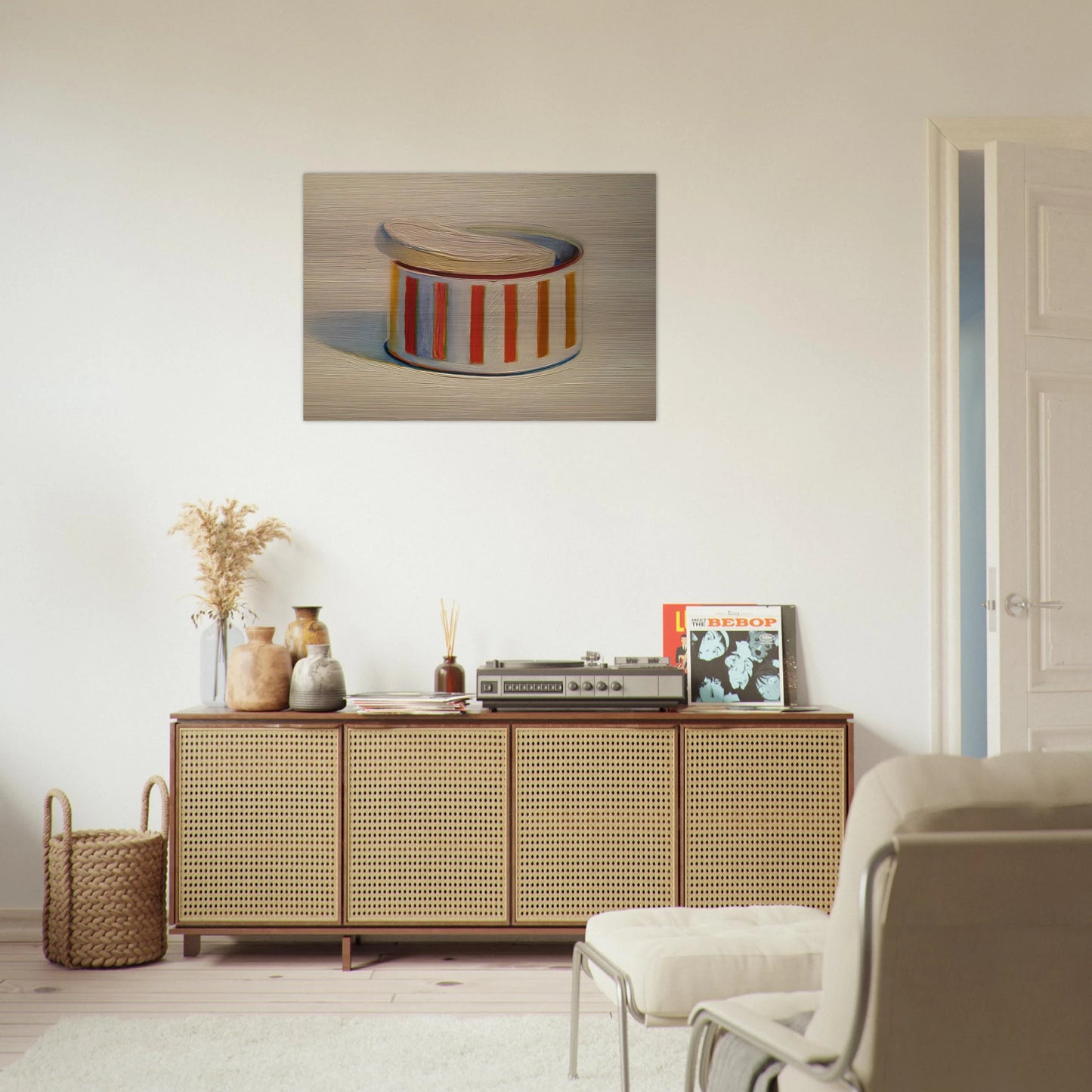 Powder with Puff - 1966 - Wayne Thiebaud Brushed Aluminum Print - 70x100 cm / 28x40 inches | Wayne Thiebaud Aluminum Print | Wayne Thiebaud Prints