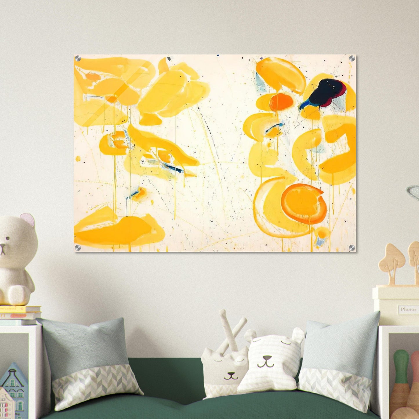Untitled  Yellow  - Sam Francis Acrylic Print - 70x100 cm / 28x40″ inches