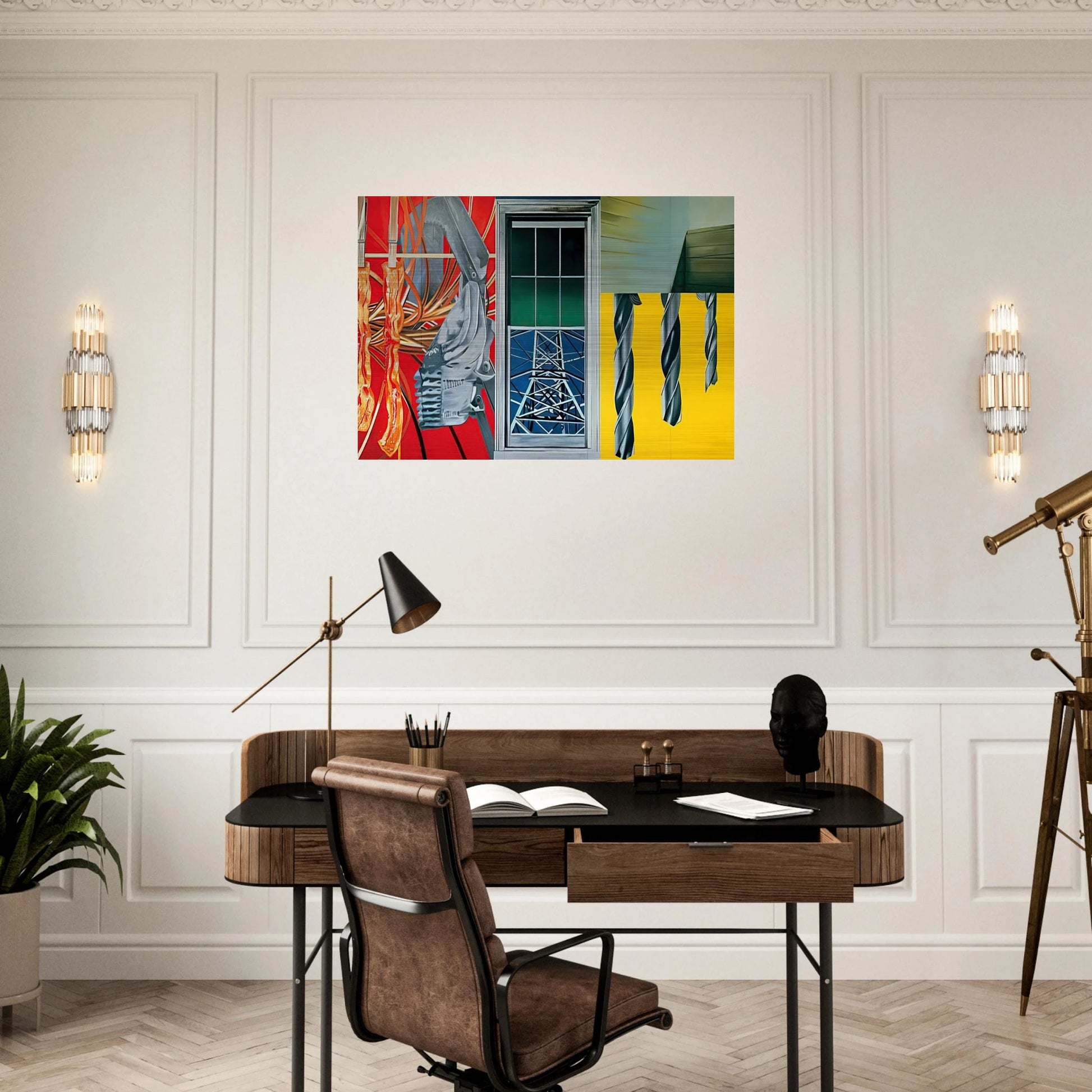 Industrial Cottage - James Rosenquist Brushed Aluminum Print - 70x100 cm / 28x40 inches | James Rosenquist Aluminum Print | James Rosenquist Prints