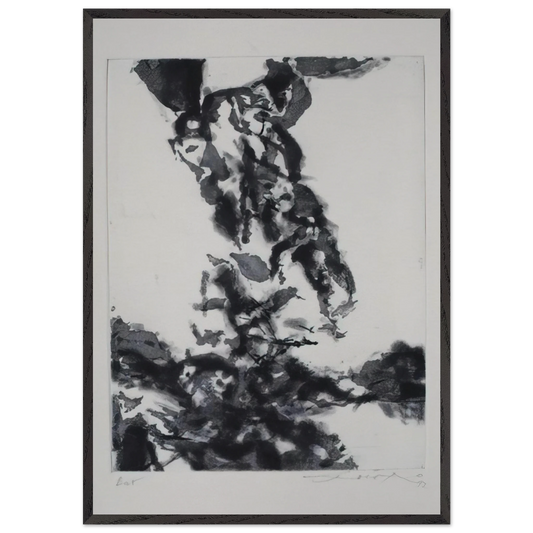 THE PROPHET 1992 - Zao Wou-Ki 70x100 cm / 28x40 inches Framed Art Print – Black Wooden Frame