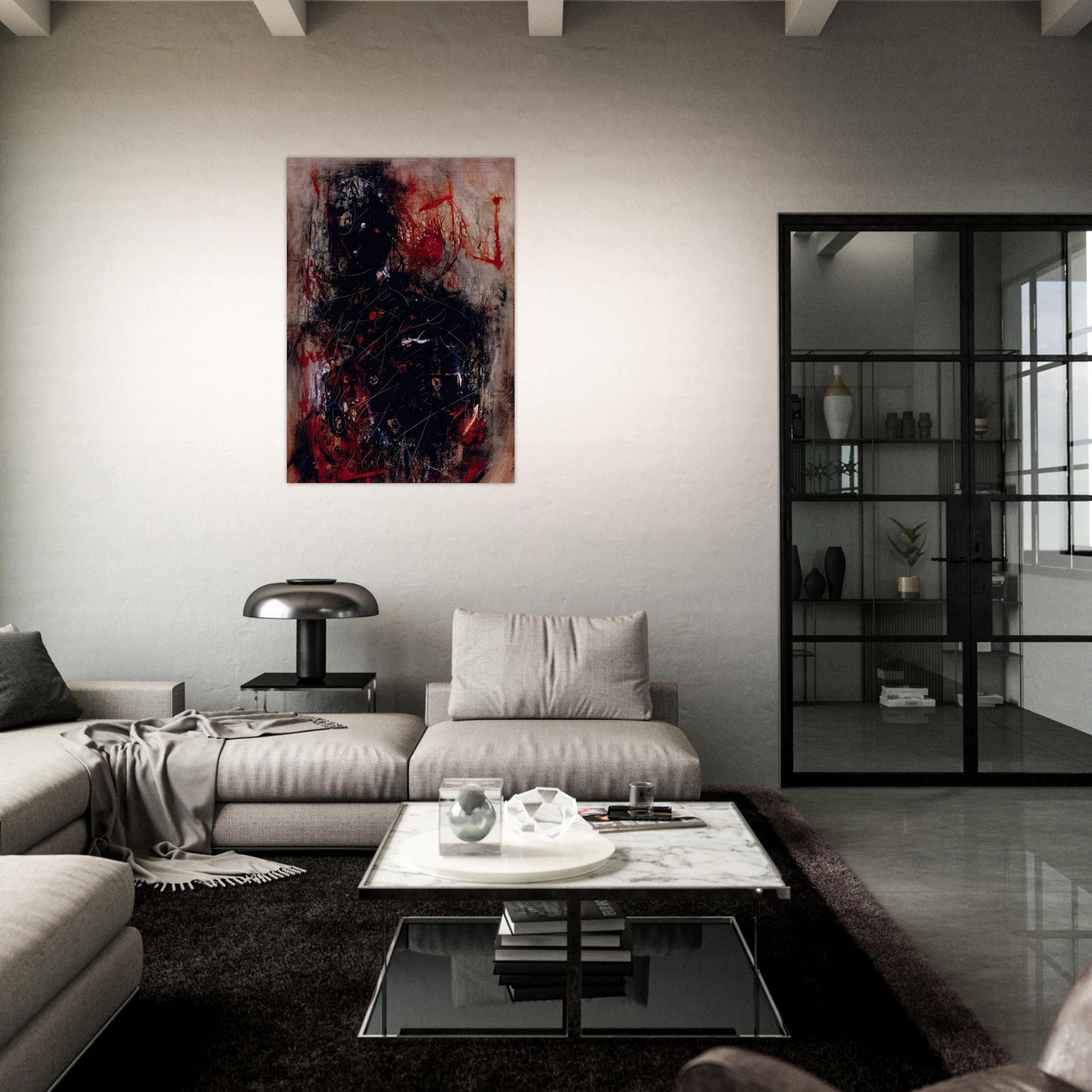 Oui, oui, oui - 1947 - Wols Brushed Aluminum Print - 70x100 cm / 28x40 inches | Wols Aluminum Print | Wols Prints