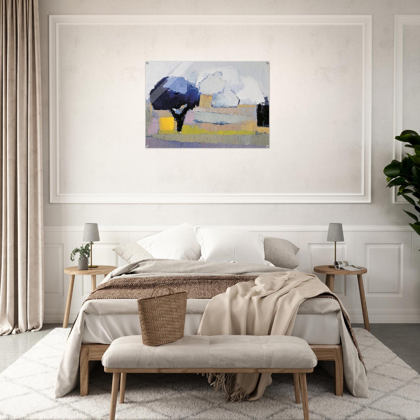 Paysage de Provence - Art Informel - Nicolas de Stael Acrylic Print - 70x100 cm / 28x40″ inches