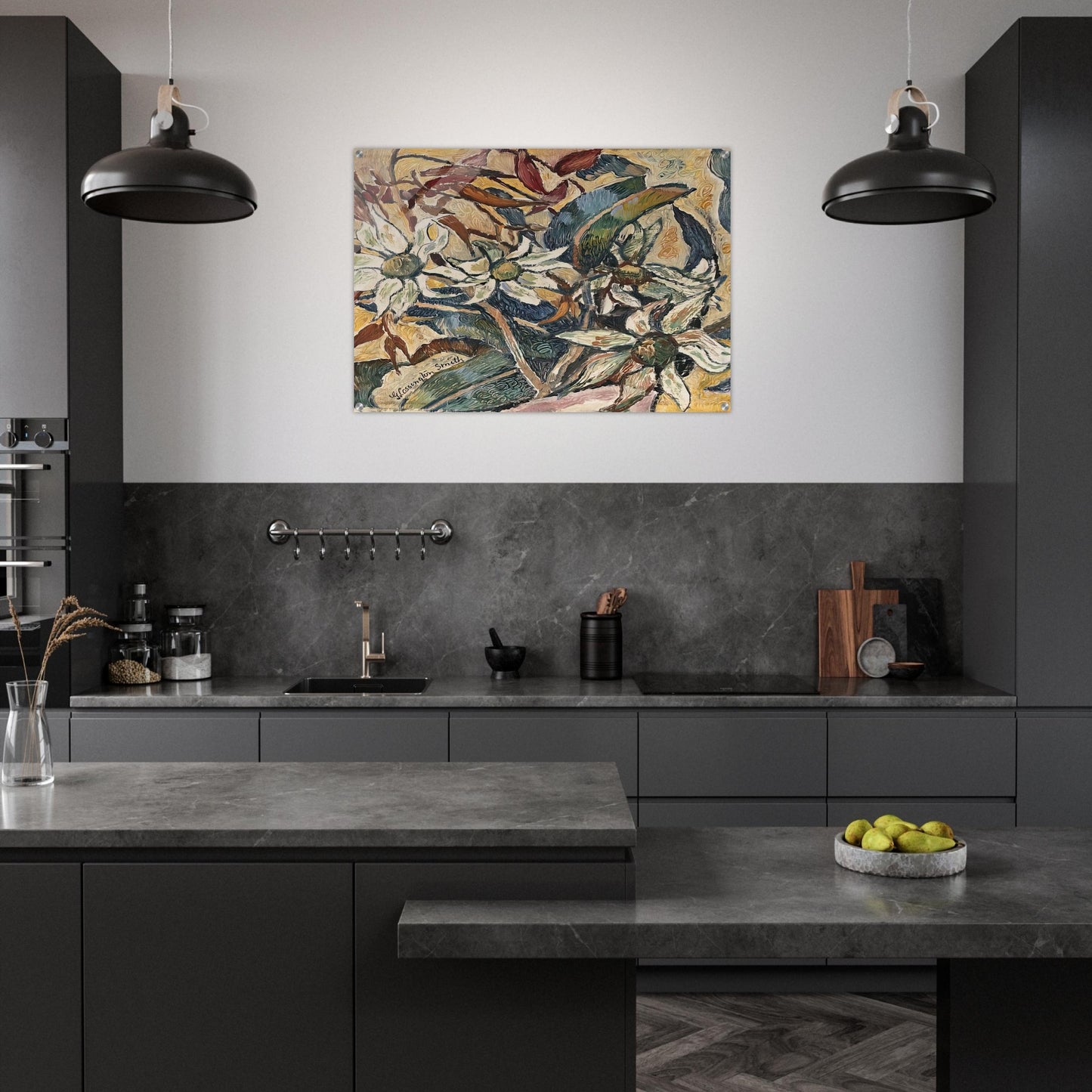Flannel flowers and gum leaves - 1928 - Grace Cossington Smith Acrylic Print - 70x100 cm / 28x40″ inches | Grace Cossington Smith Wall Art | Grace Cossington Smith Prints
