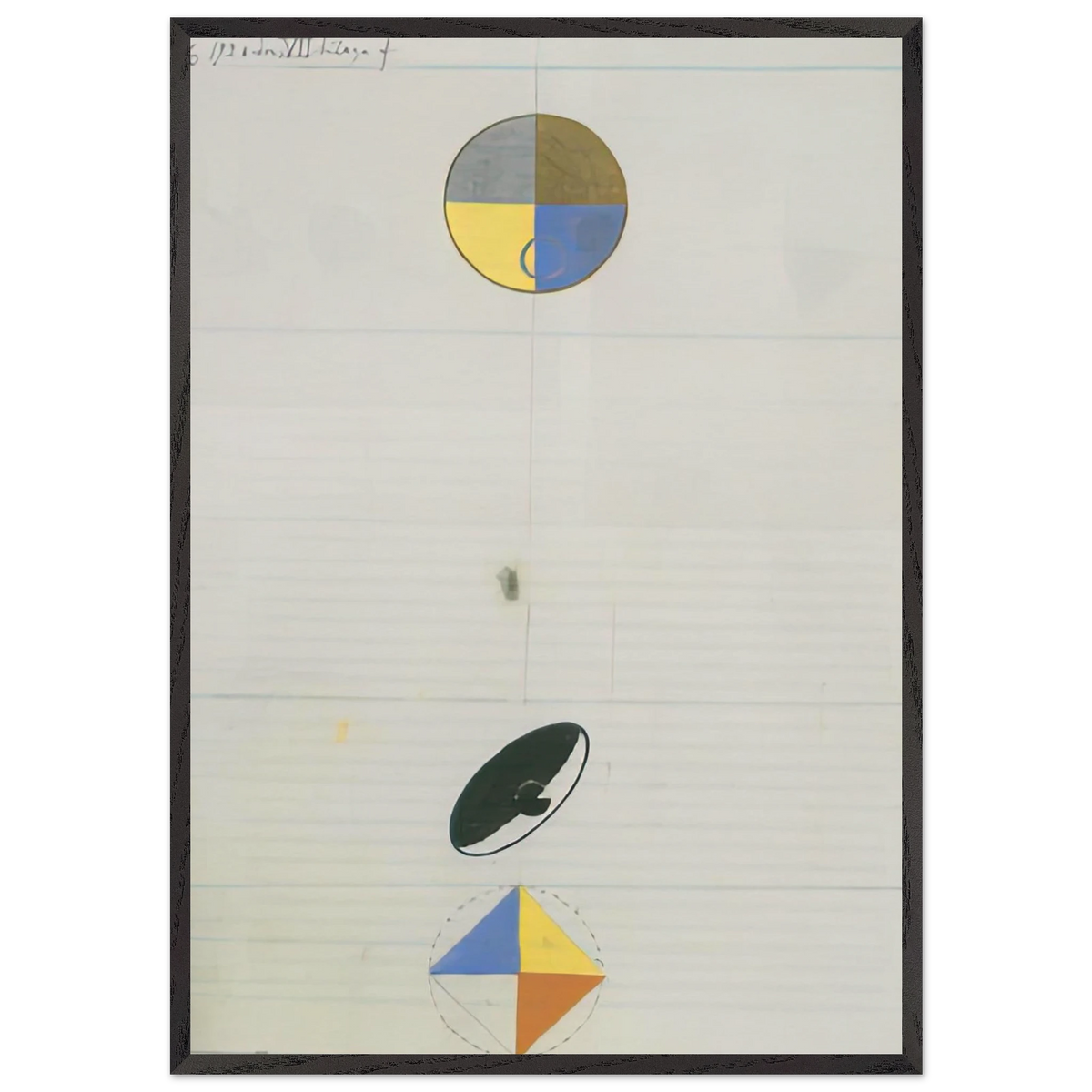 SERIES NO VII NO 3F 1920 - Hilma af Klint 70x100 cm / 28x40 inches Framed Art Print – Black Wooden Frame