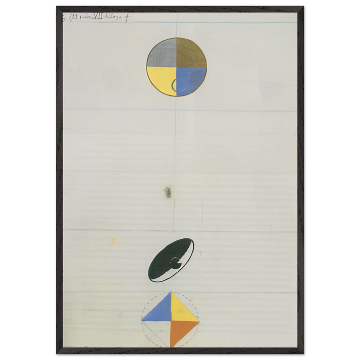 SERIES NO VII NO 3F 1920 - Hilma af Klint 70x100 cm / 28x40 inches Framed Art Print – Black Wooden Frame