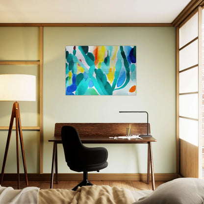 Green Swing - Alice Baber Brushed Aluminum Print - 70x100 cm / 28x40 inches | Alice Baber Aluminum Print | Alice Baber Prints