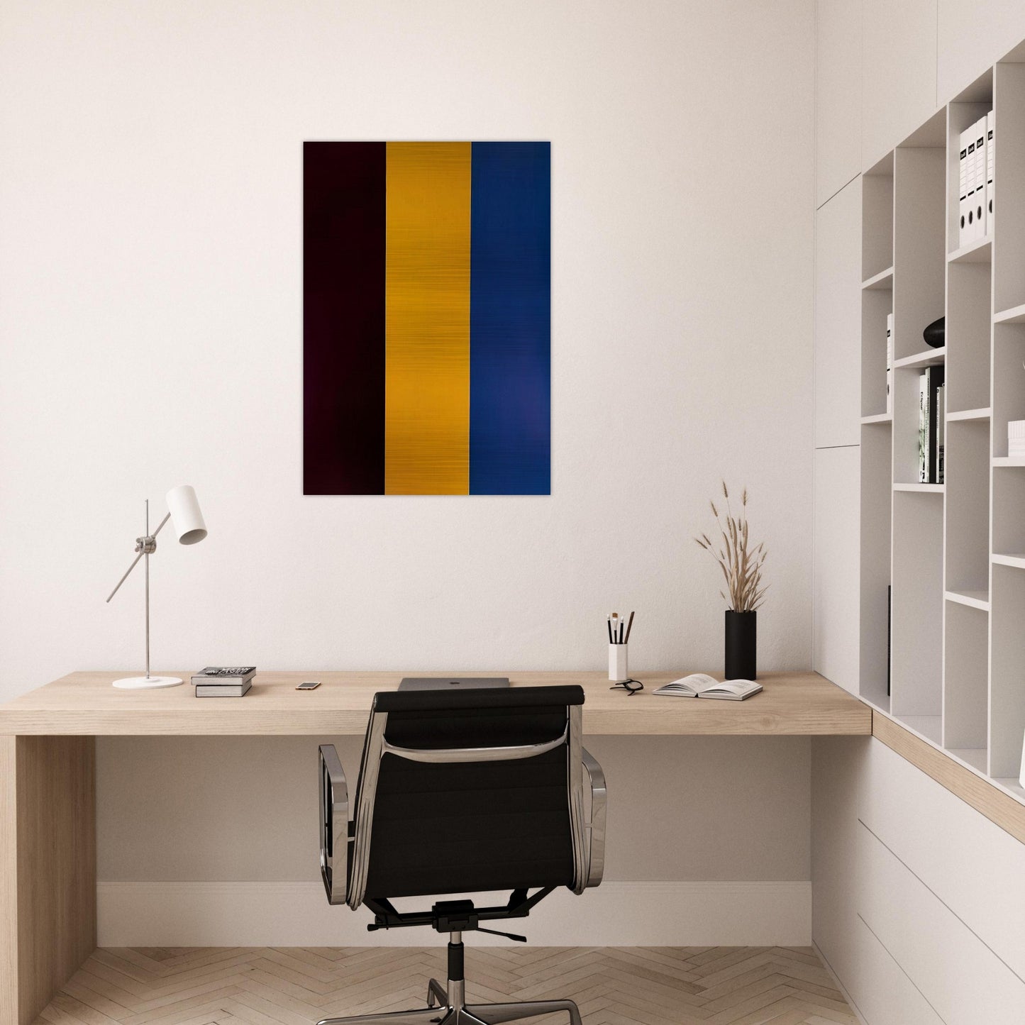 Red Yellow Blue - 1974 - Brice Marden Brushed Aluminum Print - 70x100 cm / 28x40 inches | Brice Marden Aluminum Print | Brice Marden Prints