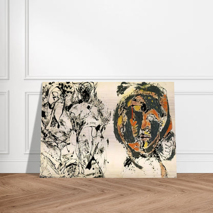PORTRAIT AND A DREAM 1953 - Jackson Pollock Brushed Aluminum Print - 70x100 cm / 28x40 inches | Jackson Pollock Aluminum Print | Jackson Pollock Prints