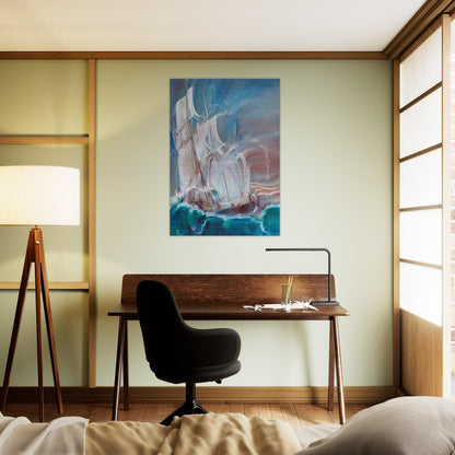 The Great Sail in the Storm - Konrad Zuse Brushed Aluminum Print - 70x100 cm / 28x40 inches | Konrad Zuse Aluminum Print | Konrad Zuse Prints