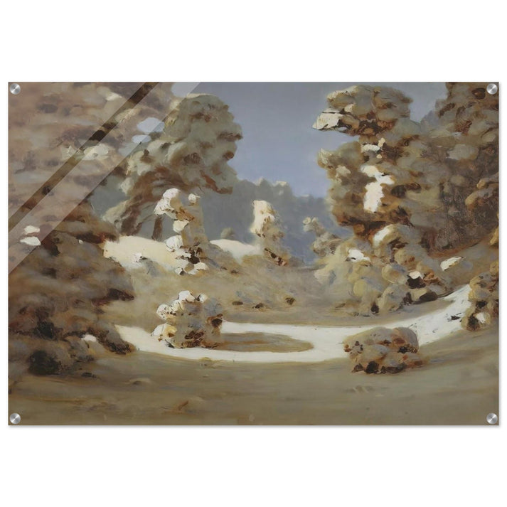 Winter. Sunlight on The Hoar Frost - Arkhyp Kuindzhi Acrylic Print - 70x100 cm / 28x40″ inches