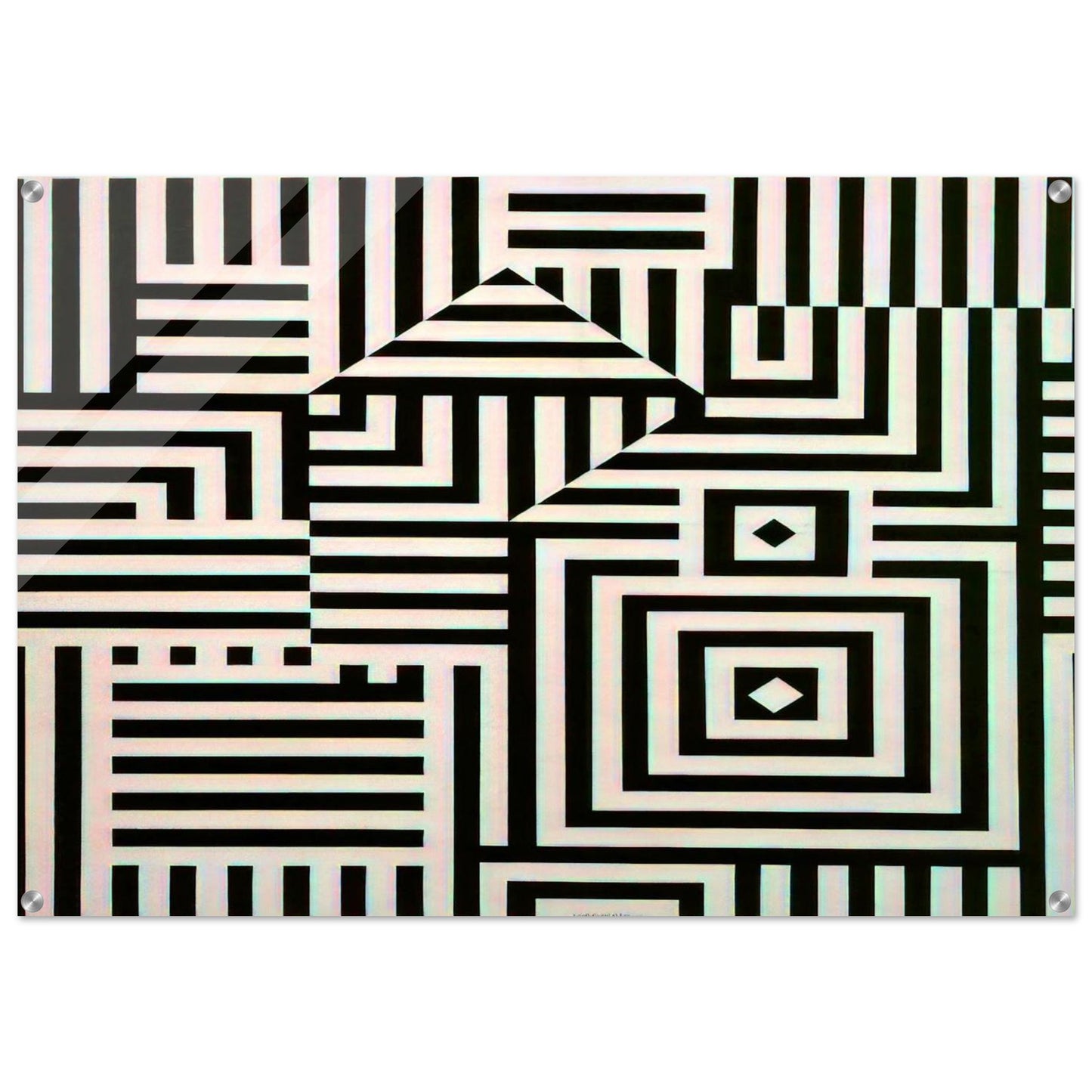 Riu-Kiu-C - 1960 - Victor Vasarely Acrylic Print - 70x100 cm / 28x40″ inches | Victor Vasarely Wall Art | Victor Vasarely Prints