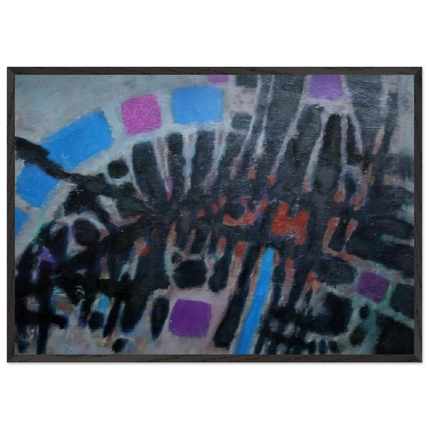 Untitled - 1957 N6 - Alfred Manessier 70x100 cm / 28x40 inches Framed Art Print – Black Wooden Frame