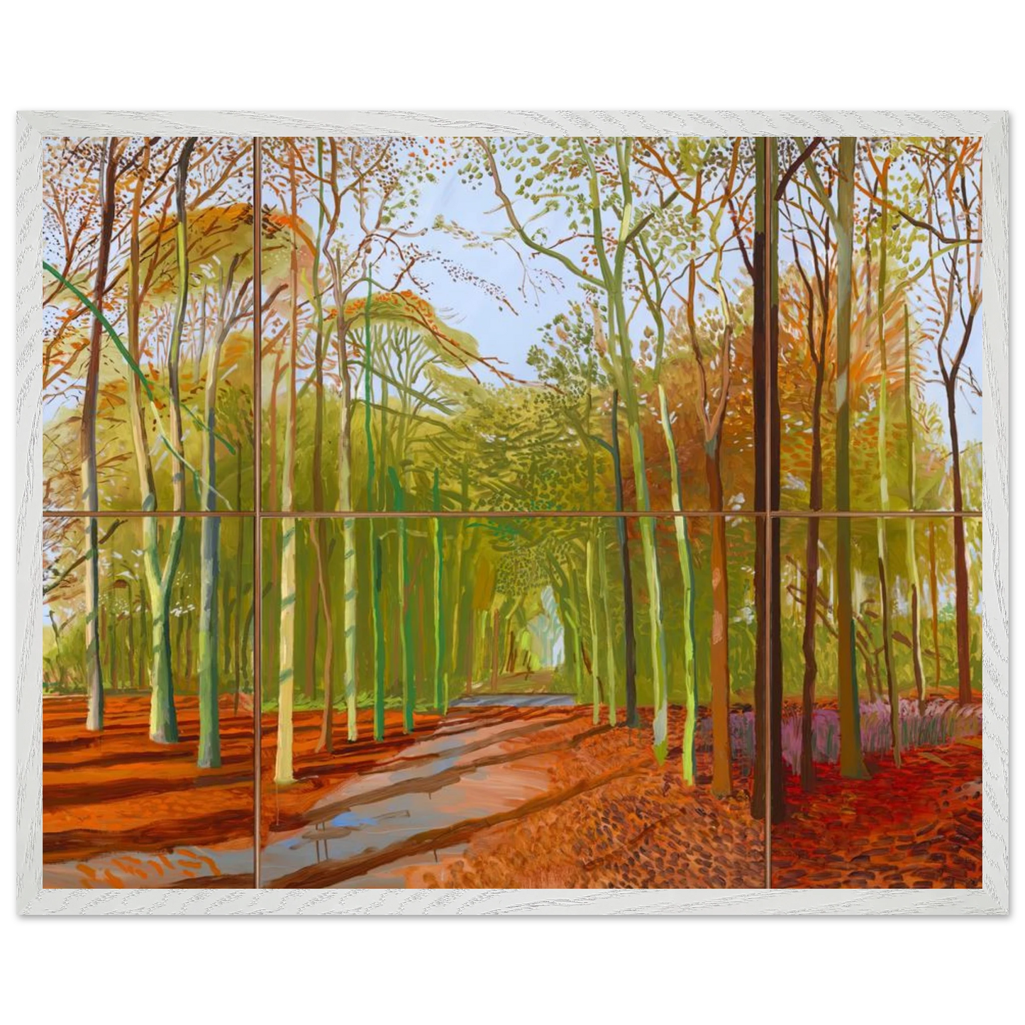 David Hockney - Woldgate Woods, 21, 23 & 29 November 2006 - 28x43  cm / XL (11x17 inches) - Fine Art Poster-canvas - -