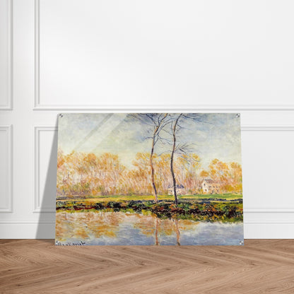 The Banks of the River Epte at Giverny - claude monet Acrylic Print - 70x100 cm / 28x40″ inches | claude monet Wall Art | claude monet Prints