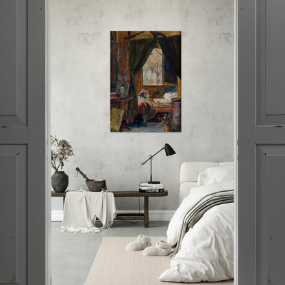 Interior of the Atelier De Auteuil - Tarsila do Amaral Brushed Aluminum Print - 70x100 cm / 28x40 inches | Tarsila do Amaral Aluminum Print | Tarsila do Amaral Prints