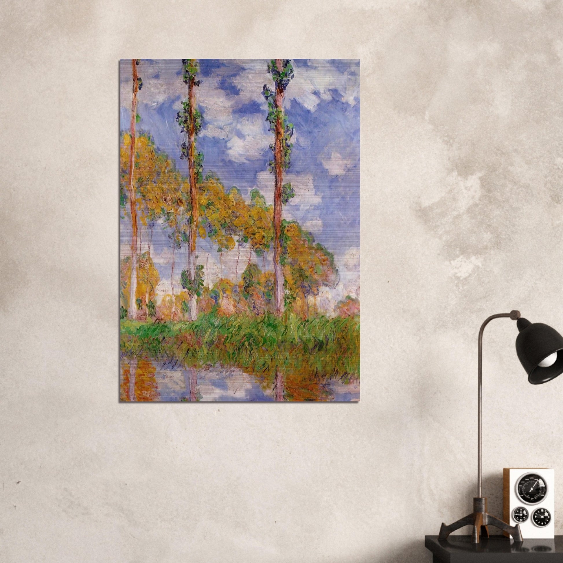 Three Trees in Summer - claude monet Brushed Aluminum Print - 70x100 cm / 28x40 inches | claude monet Aluminum Print | claude monet Prints