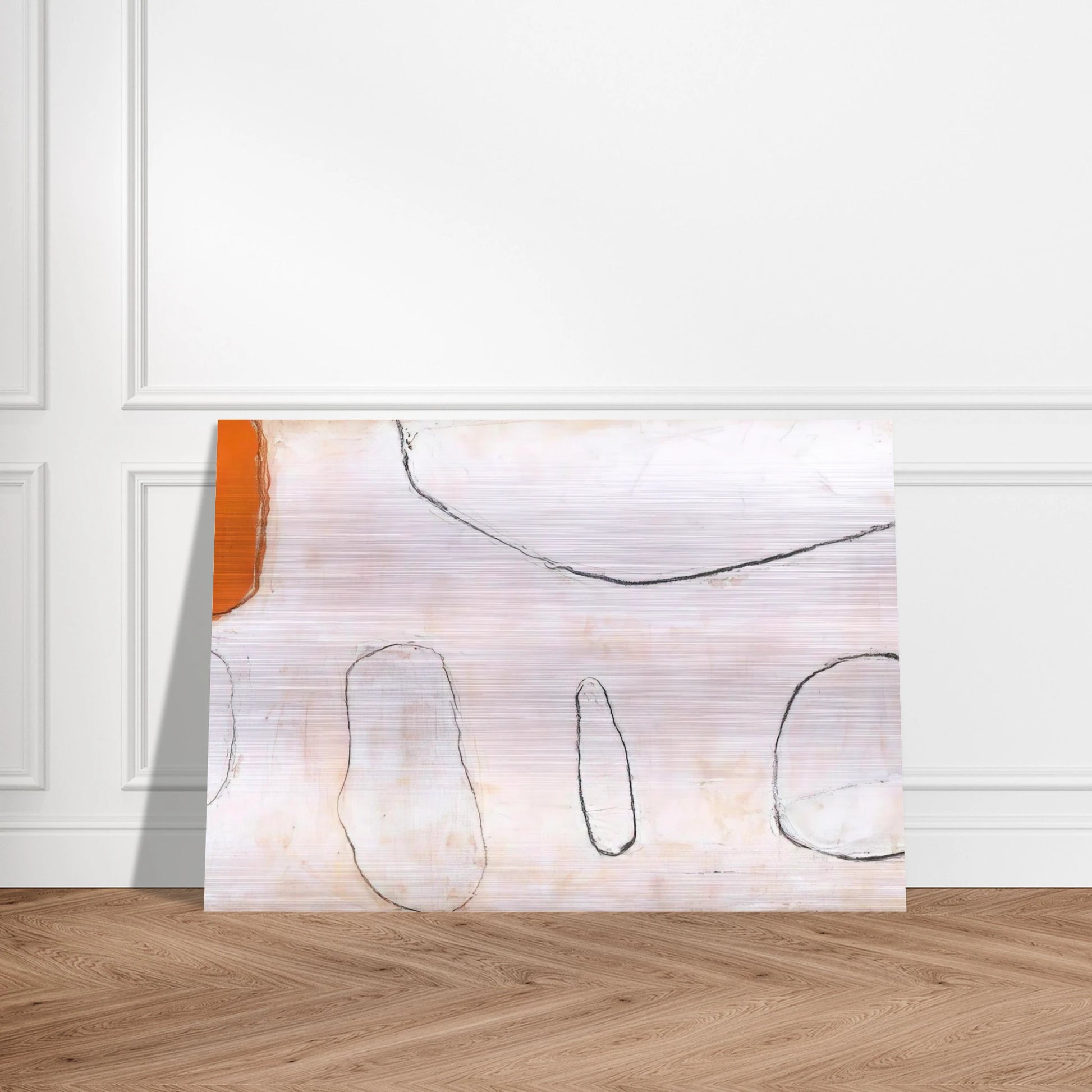 Orange and White - 1962 - William Scott Brushed Aluminum Print - 70x100 cm / 28x40 inches | William Scott Aluminum Print | William Scott Prints