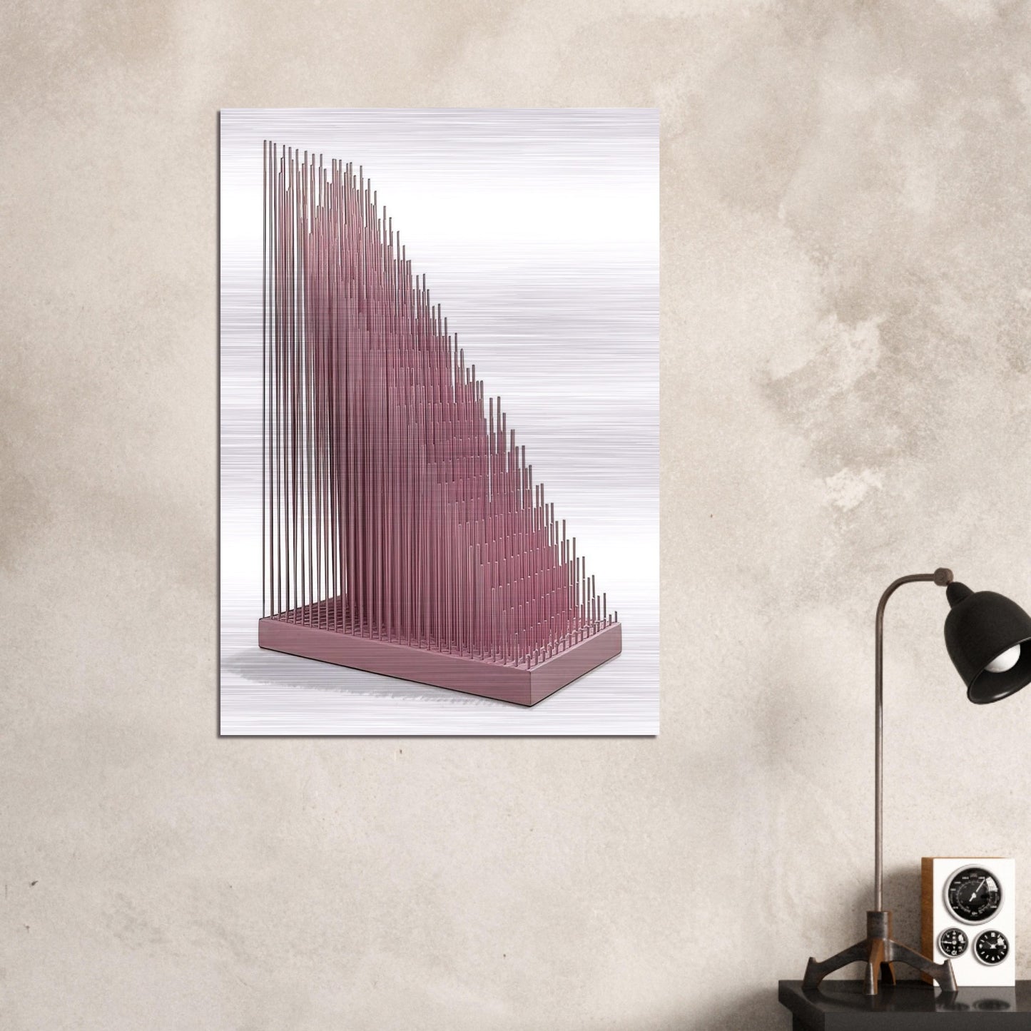 PROGRESION ROSA - Jesus Rafael Soto Brushed Aluminum Print - 70x100 cm / 28x40 inches | Jesus Rafael Soto Aluminum Print | Jesus Rafael Soto Prints