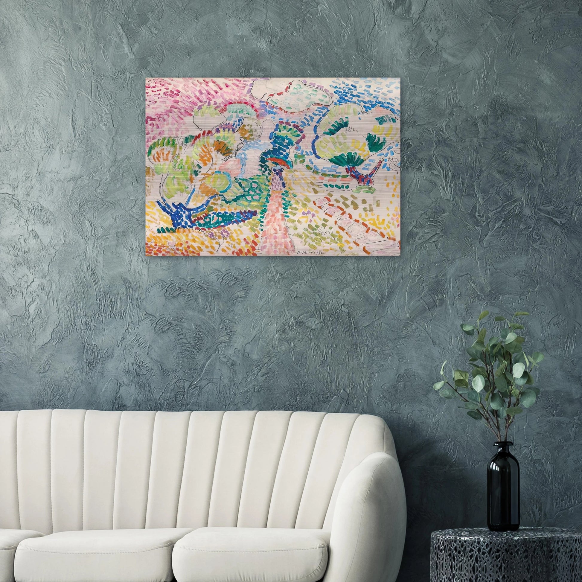 MADAME MATISSE IN THE OLIVE GROVE 1905 - Henri Matisse Brushed Aluminum Print - 70x100 cm / 28x40 inches | Henri Matisse Aluminum Print | Henri Matisse Prints