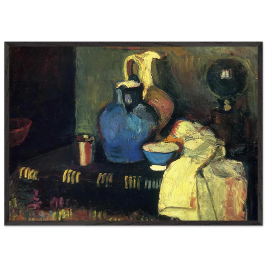 BLUE PITCHER - Henri Matisse 70x100 cm / 28x40 inches Framed Art Print – Black Wooden Frame