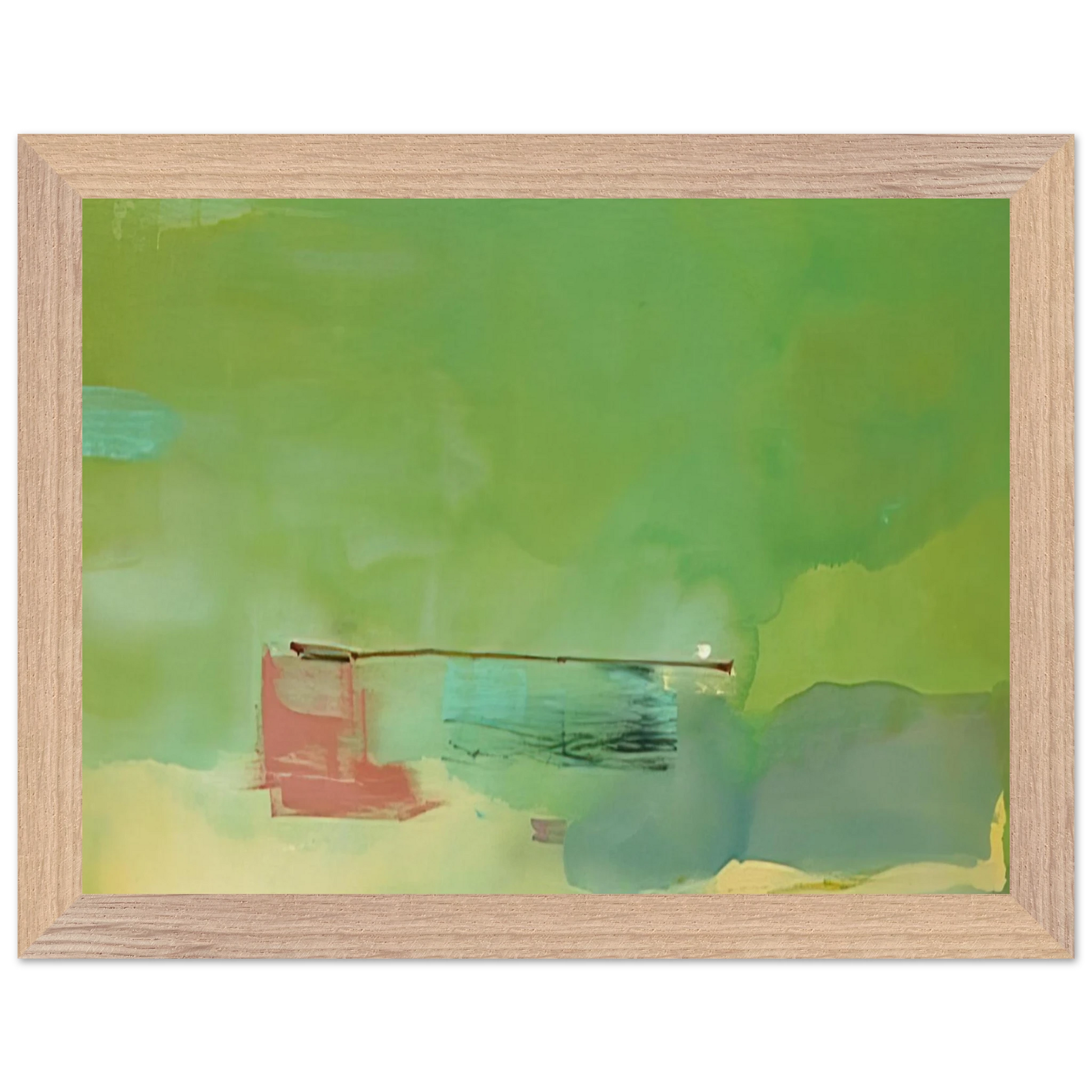 Helen Frankenthaler - Springscape - 1975 Wall art - 30x40 cm / 12x16 inches - Premium Wooden Framed Poster With Fine Art Paper-canvas - Black frame
