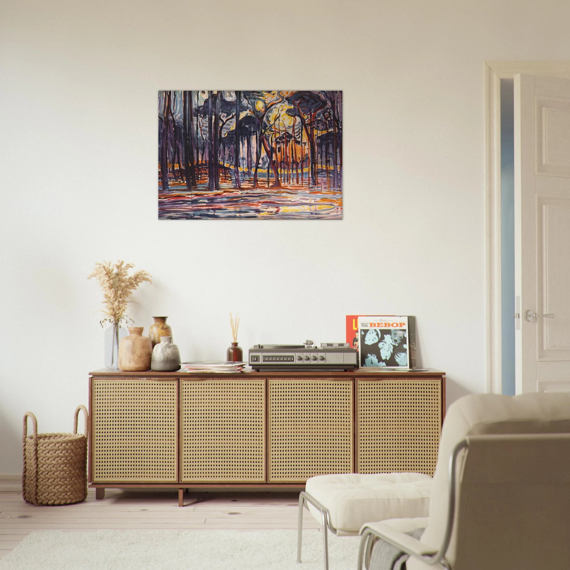 Woods near Oele - Piet Mondrian Brushed Aluminum Print - 70x100 cm / 28x40 inches | Piet Mondrian Aluminum Print | Piet Mondrian Prints