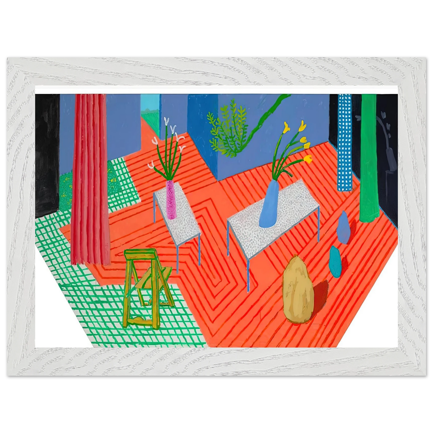David Hockney - David Hockney Wall art - 40x50 cm / 16x20 inches - Premium Wooden Framed Poster With Fine Art Paper-canvas - Wood frame
