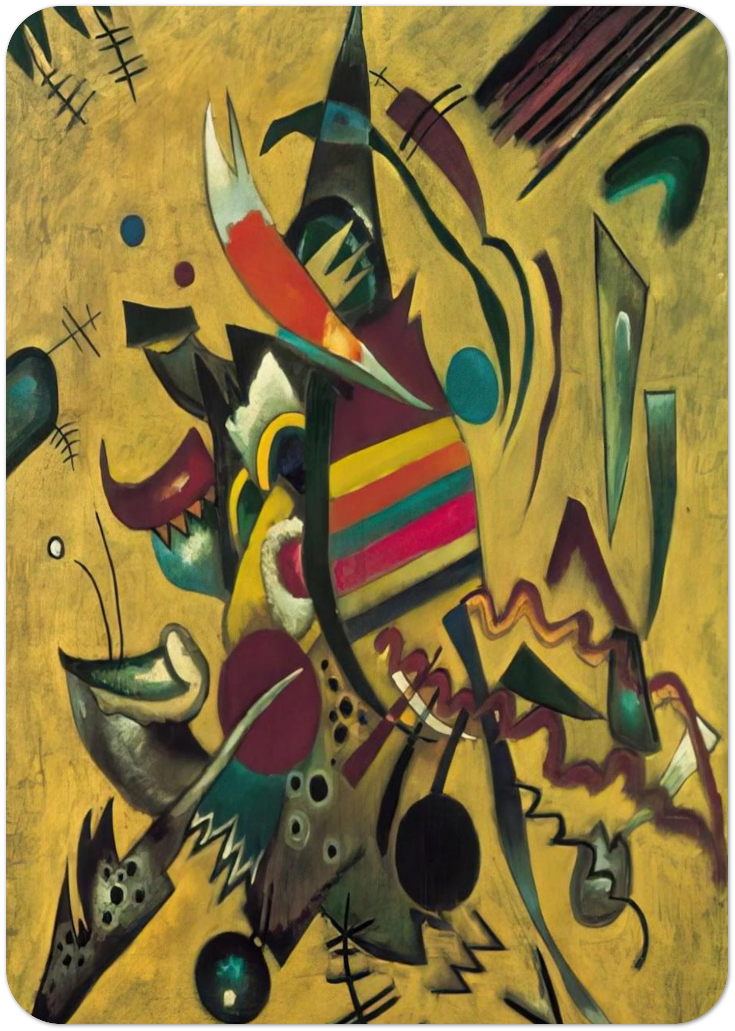 NOT_DETECTED_189366 By Wassily Kandinsky Pack of 10 Post Cards | Wassily Kandinsky Post Cards | A6 (10.5 x 14.8 cm) - 4.1 x 5.8 inches