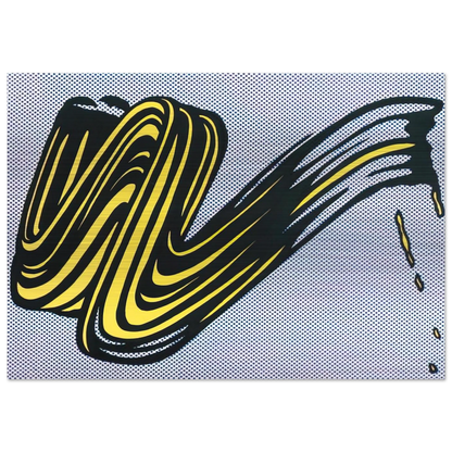 BRUSHSTROKE 1965 0 - Roy Lichtenstein Brushed Aluminum Print - 70x100 cm / 28x40 inches | Roy Lichtenstein Aluminum Print | Roy Lichtenstein Prints