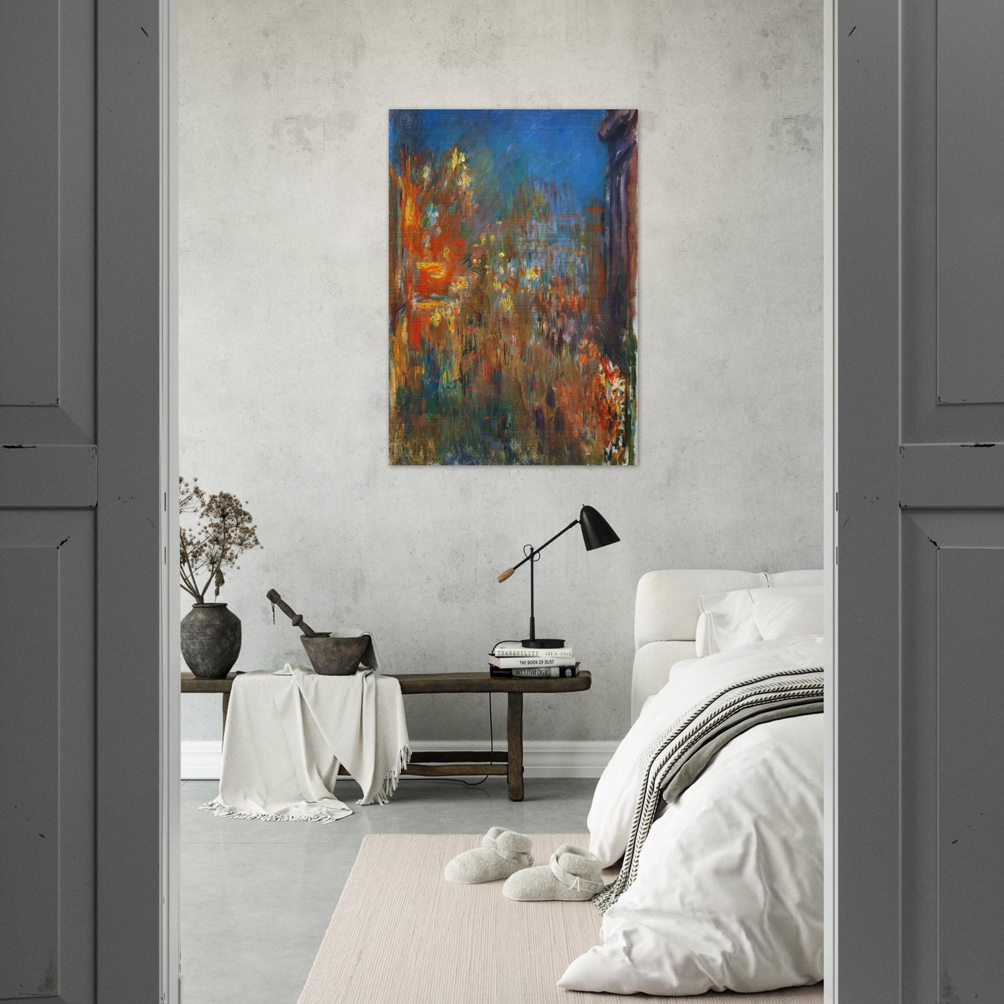 Leicester Square at Night - claude monet Brushed Aluminum Print - 70x100 cm / 28x40 inches | claude monet Aluminum Print | claude monet Prints