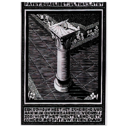 EMBLEMATA SUNDIAL - MC Escher Brushed Aluminum Print - 70x100 cm / 28x40 inches | MC Escher Aluminum Print | MC Escher Prints