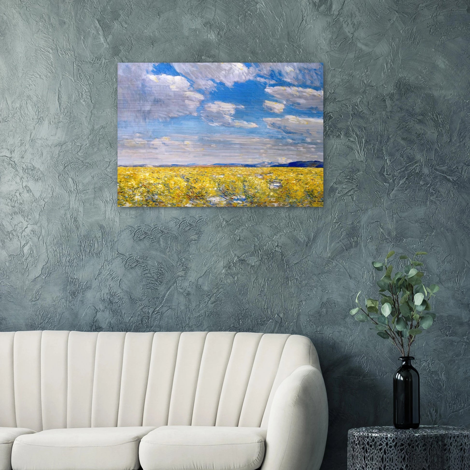 Afternoon Sky, Harney Desert - Childe Hassam Brushed Aluminum Print - 70x100 cm / 28x40 inches | Childe Hassam Aluminum Print | Childe Hassam Prints