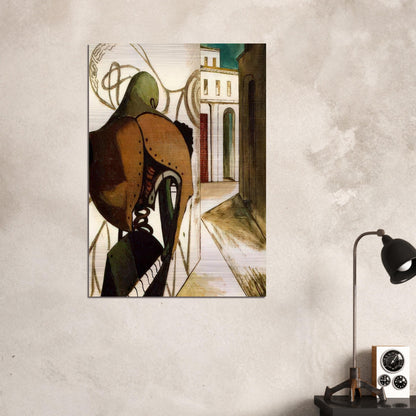 THE VEXATIONS OF THE THINKER 1915 - Giorgio de Chirico Brushed Aluminum Print - 70x100 cm / 28x40 inches | Giorgio de Chirico Aluminum Print | Giorgio de Chirico Prints