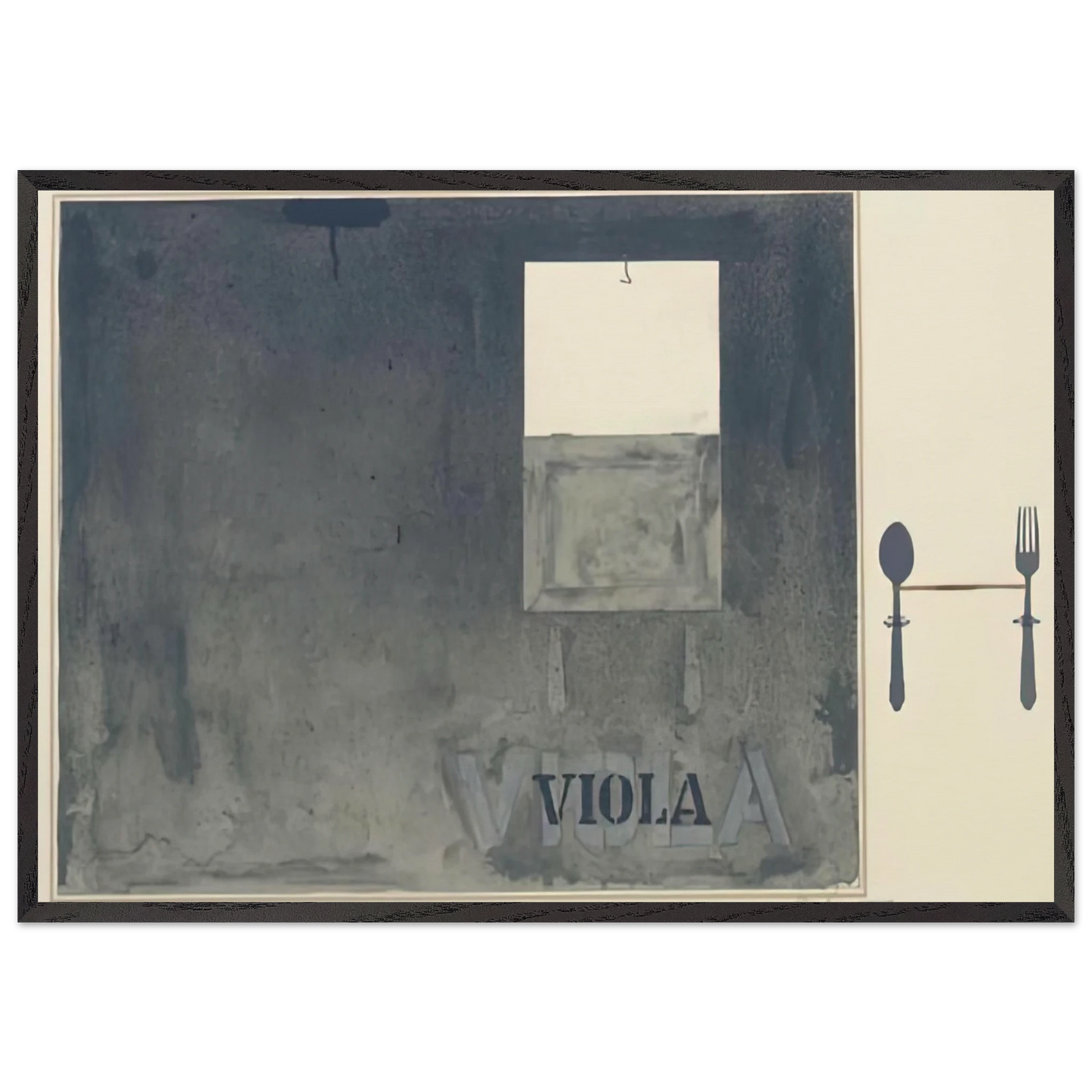 VIOLA ULAE 117 - Jasper Johns 70x100 cm / 28x40 inches Framed Art Print – Black Wooden Frame