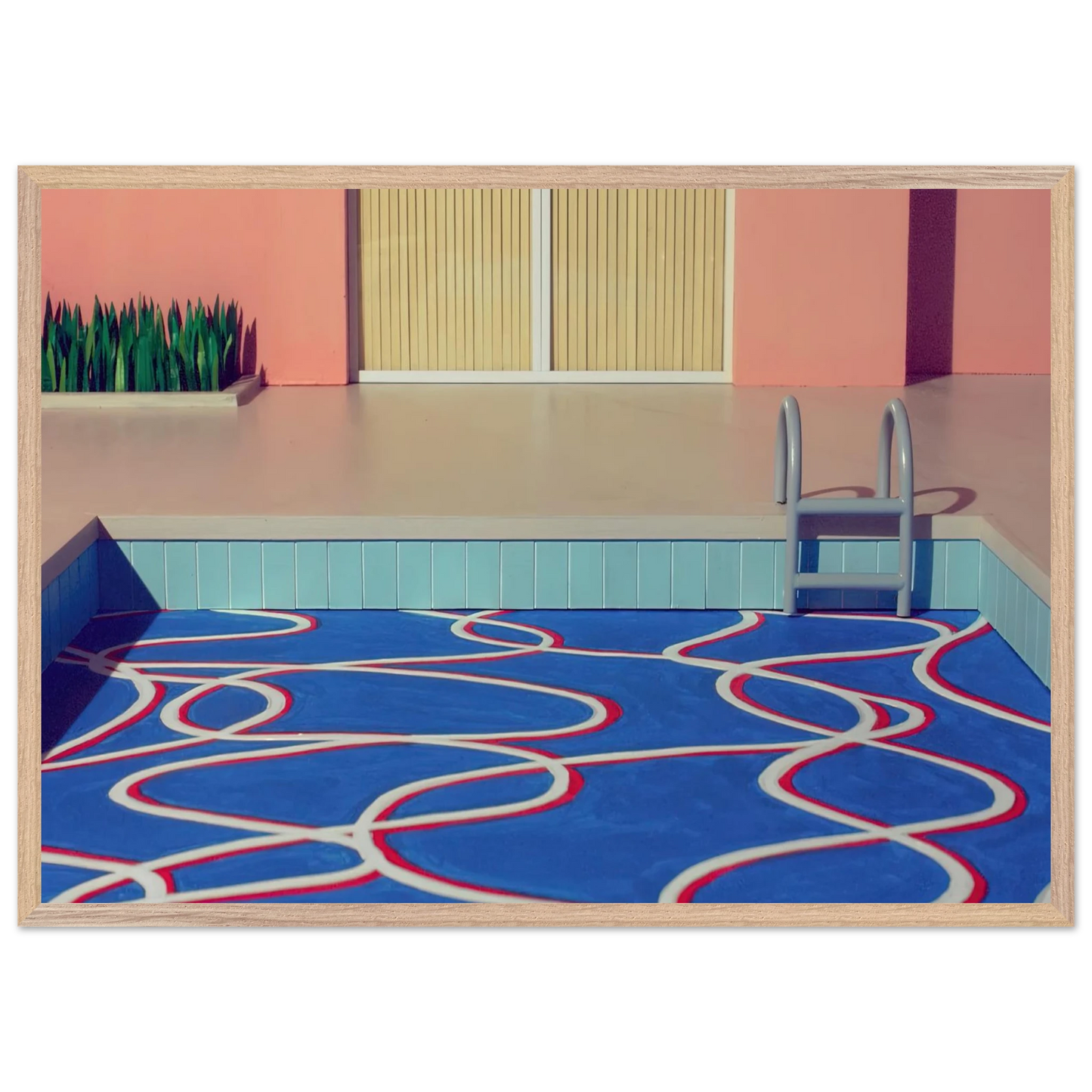 David Hockney - David Hockney Wall art - 60x80 cm / 24x32 inches - Premium Wooden Framed Poster With Fine Art Paper-canvas - White frame