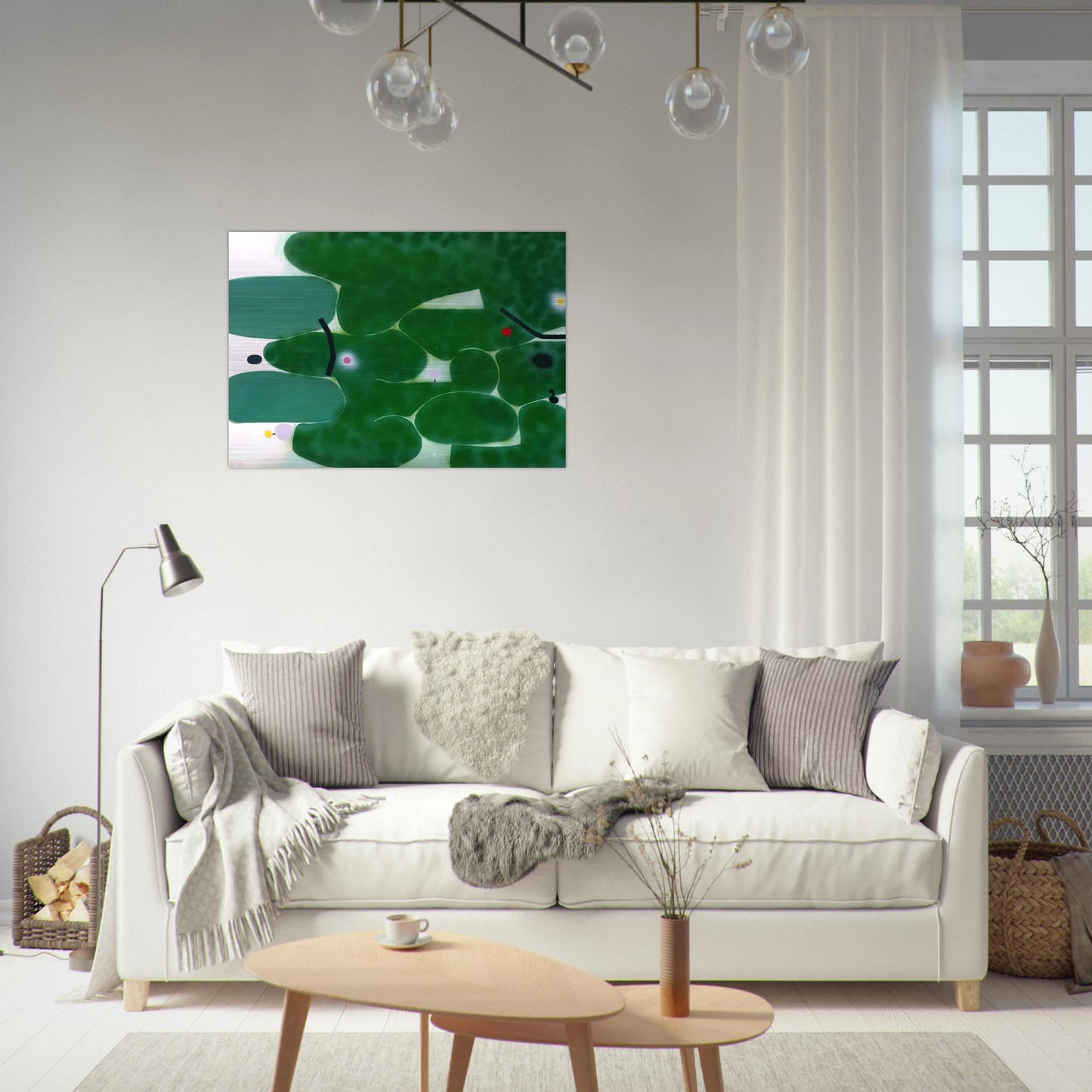 THE GREEN EARTH 1980 - Victor Pasmore Brushed Aluminum Print - 70x100 cm / 28x40 inches | Victor Pasmore Aluminum Print | Victor Pasmore Prints