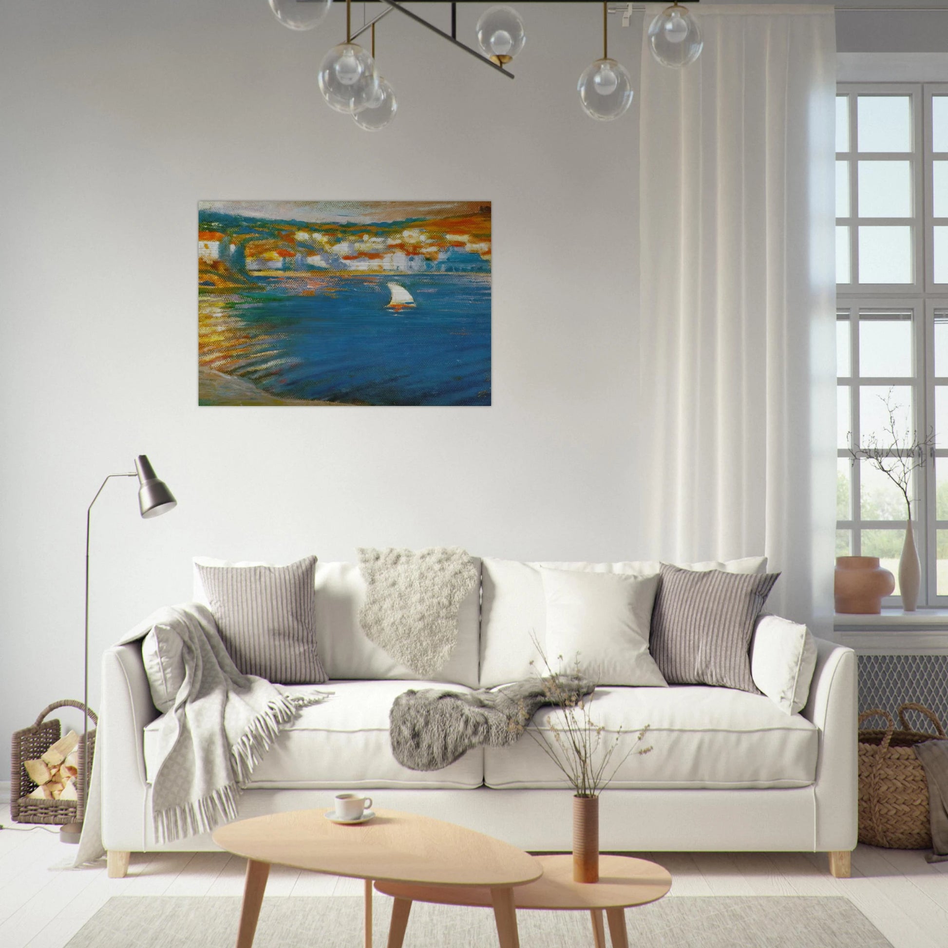LANDSCAPE NEAR CADAQUES 1921 - Salvador Dali Brushed Aluminum Print - 70x100 cm / 28x40 inches | Salvador Dali Aluminum Print | Salvador Dali Prints