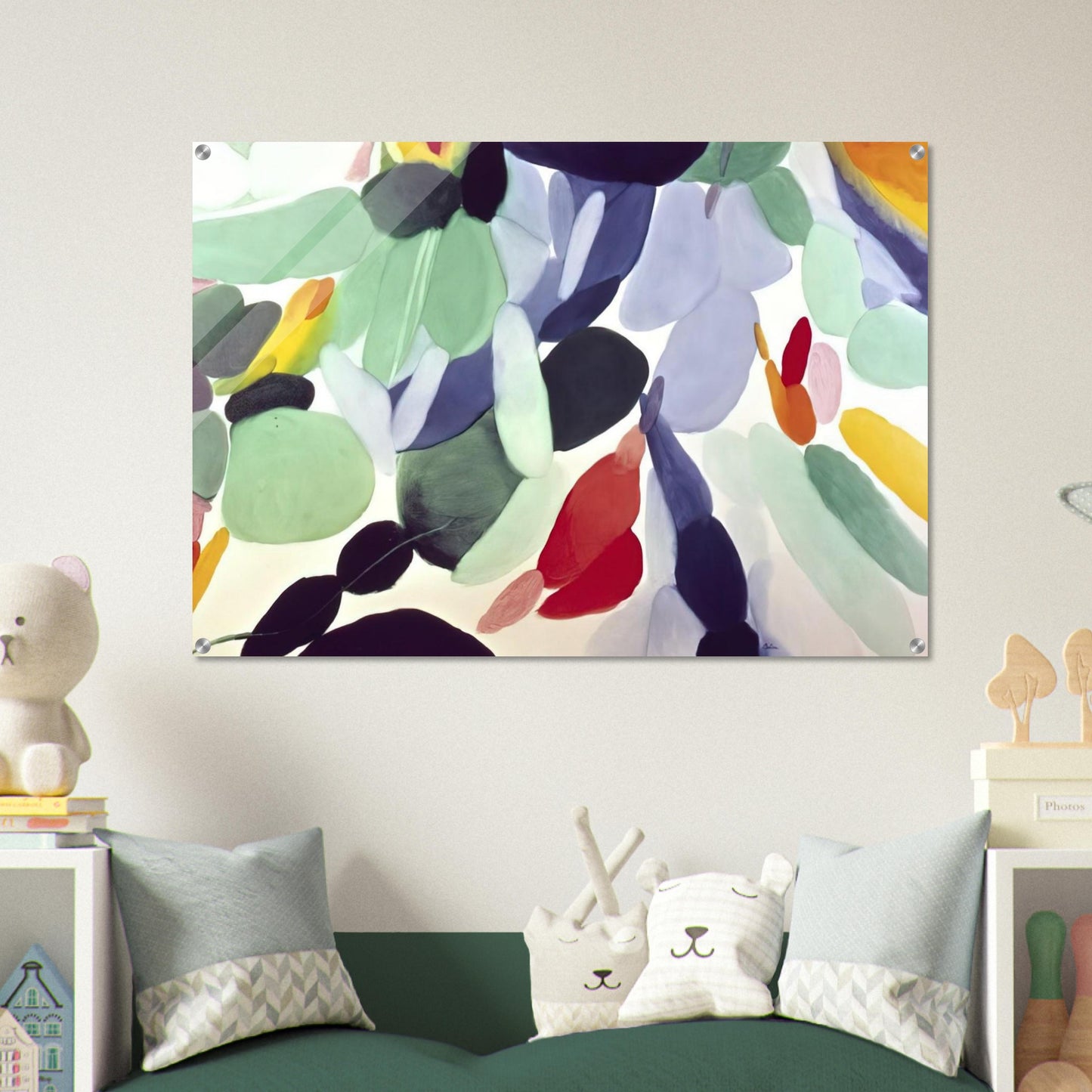 Seven Green Leagues - Alice Baber Acrylic Print - 70x100 cm / 28x40″ inches | Alice Baber Wall Art | Alice Baber Prints